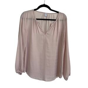 Old Navy Women’s Rose Blush Pink Feminine Blouse Top Size Medium Flowy